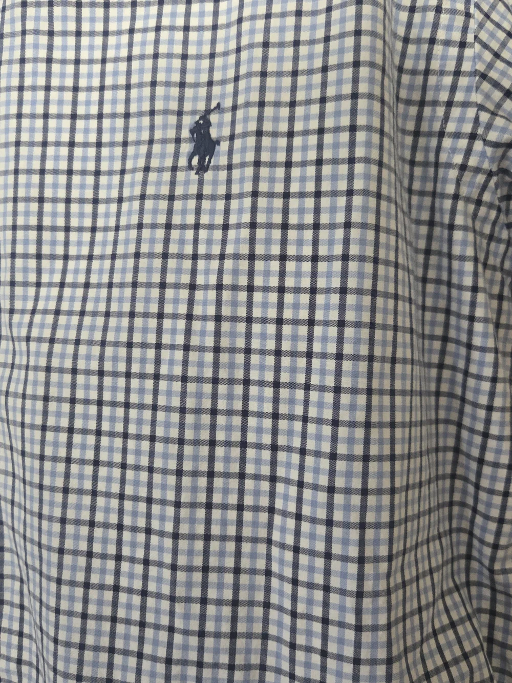 Polo by Ralph Lauren Men's Blue Check Button-Down Long Sleeve Shirt Large